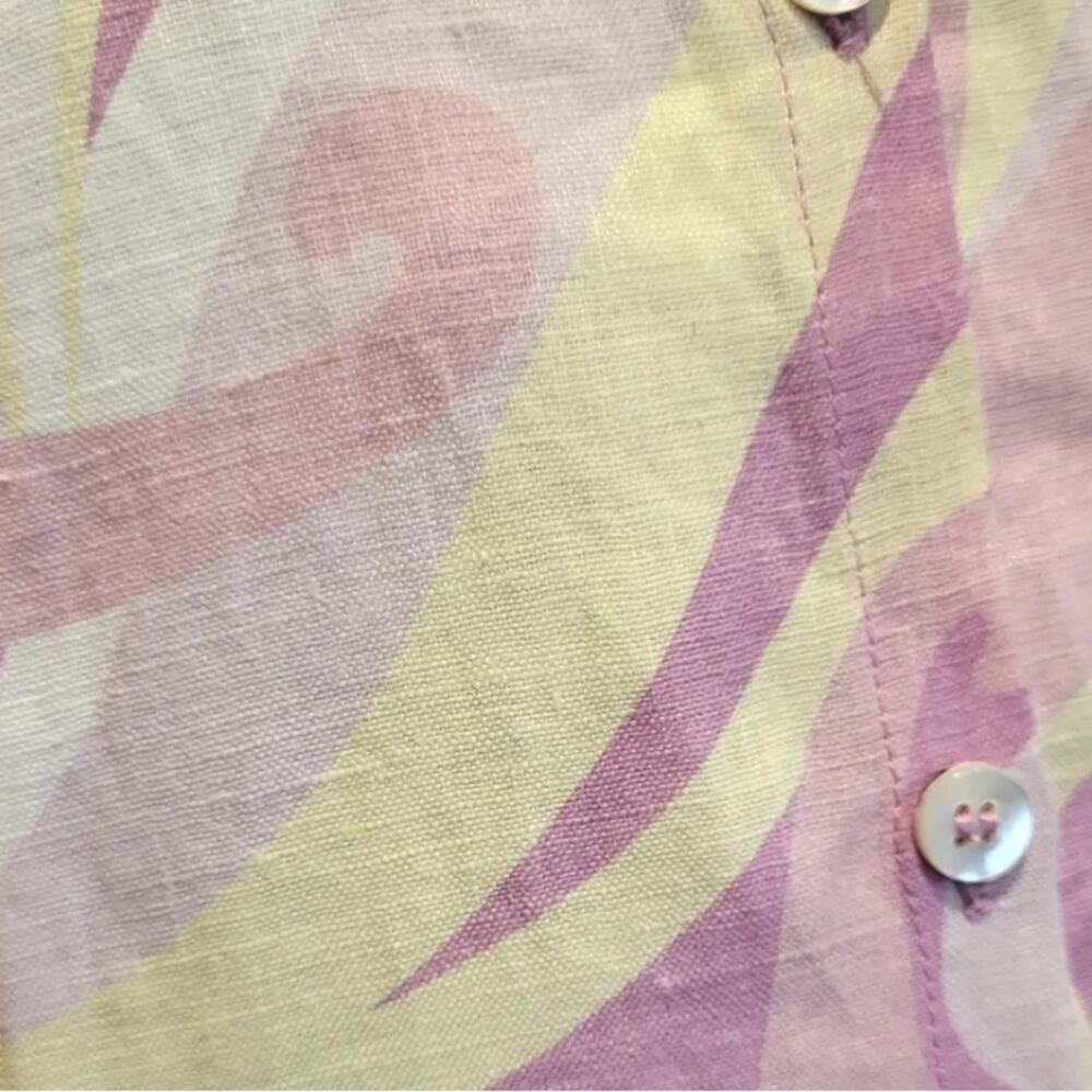 NWT Hill House The Lily Candy Kaleidoscope pink Linen Midi Dress size XXS - Picture 4 of 7